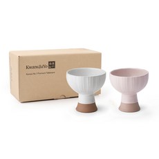 KwangJuYo 貝殼系列仰鐘杯2件組, 白色, 粉色, 1組