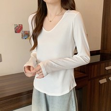 어썸풀 여성용 포멜링 브이 긴팔티