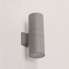휴빛조명 파30 외부 원통 방수 2등 벽등, 그레이