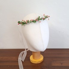 Art J Flower 次生日派對 100 天攝影道具 花冠, 粉色的