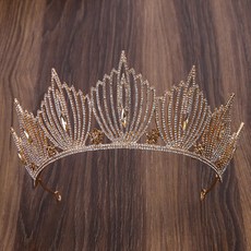 髮飾派對奢華大型婚禮皇冠, 1個, 金色