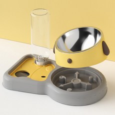 레드퍼피 반려동물 듀라식기, 옐로우, 1개