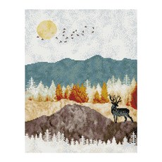 iLovePainting DIY 鑽石畫 畫布型 風景 40 x 50 cm, 呼喚和平的鹿, 1個