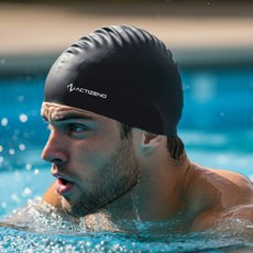 ACTIZENO 優質矽膠泳帽 黑色 BiC 1個