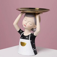 圓點少女托盤, 黑色的