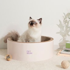 펫트리움 코지 고양이 원형 스크래쳐, 아이보리, 1개