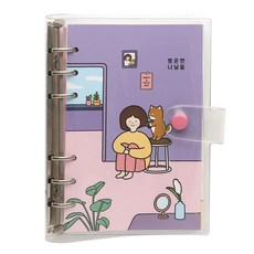 PINKFOOT 6孔扣式活頁手帳本 18.5cm x 14.6cm, 紫色, 1本