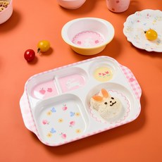 모던하우스 해피스프링 멜라민 나눔식판 + 볼 세트, 1세트, 나눔식판 & 볼, 혼합색상