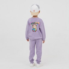 KIDSCREW 兒童刷毛彩色熊寶寶上下套裝