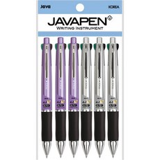 JAVAPEN Jet 4+1M 多功能筆 0.7mm 2款 x 3入, 金屬紫, 金屬銀, 1套