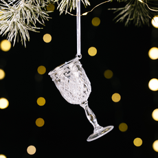 Topia 水晶聖誕樹裝飾品, 紅酒杯, 1個