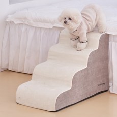 레드퍼피 반려동물 원마일 4단 펫스텝, 04 소프트그레이, 1개