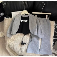 Arbe 女童Pien喇叭褲上下服飾套裝