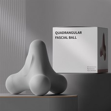 요모픽 4코너 근막 핸드 마사지볼, 그레이, 1개