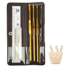 Tulip 編織鉤針組 TCK001+編織指環, 1套, 黑色（鉤針套），Archie（針織圈）