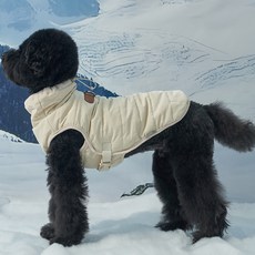 도그아이 강아지 넥워머 패딩, 아이보리, 1개