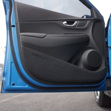 BibleAUTO 車內前門+後門防刮保護貼 4片入, 深灰色, Kona / Kona EV 17 年~, 現代