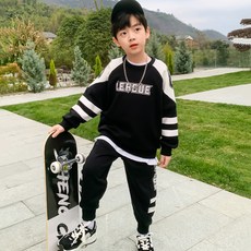 Starbean 男童休閒印花運動服上下套裝