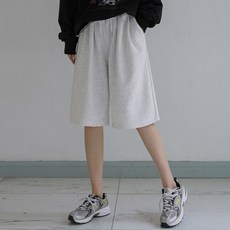 Chic Fox 女款休閒彈性棉質寬鬆百慕達運動褲