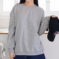 LUNA GIRL 女款基本款特殊雙面大尺碼刷毛素色大學T L24WT110101
