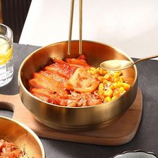 Dometopia Dotoro Deli Kitchen 雙層不鏽鋼碗 22.5cm, 1個, 金色