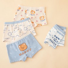 Miso 男童老虎四角褲4件組 YP123