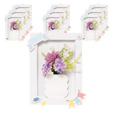minhwashop 人造花相框DIY套組 S230150D 銀蓮花, 海葵, 10個