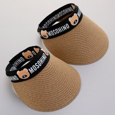 핸날 곰돌이 밀짚 엄마 딸 커플 썬캡 2종 세트