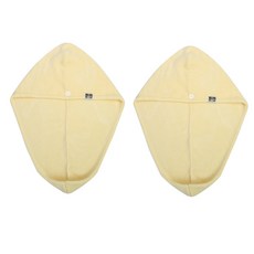 柔軟浴髮巾 SG26, 黃色, 2個