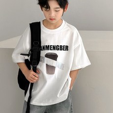 하라로이 테이핑 텀블러 루즈핏 반팔 티셔츠