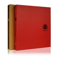 26孔活頁夾剪貼簿相簿, 緋紅色, 30張, 1個