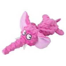 DING DONG PET 寵物浮雕沙沙聲娃娃玩具, 1個, 粉紅大象