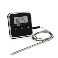 探針式肉類溫度計 黑色, 1個