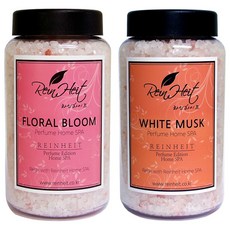 Reinheight Perfume Aroma Bath Salt Bathing Agent Flower Bloom 600g + 白麝香 600g 套組, 1套