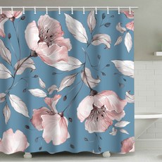 Market A Showy 大花朵浴室浴簾 TYPE4 180 x 200 cm, 混色, 1個