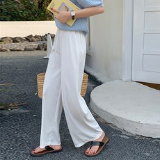 레몬소울 여성용 네로트 밴딩 골지 와이드팬츠