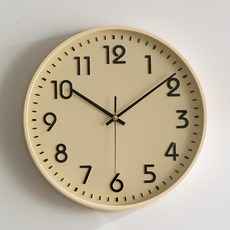 FLaiTO 立體圓形室內設計壁鐘 30cm, 奶油色