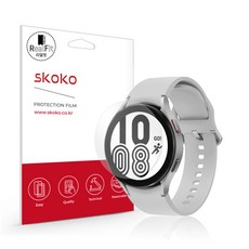 SKOKO Galaxy Watch 4滿版錶面保護膜 2入 44mm, 單色
