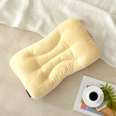 Modern House 柔軟低網眼頸椎枕, 黃色, 1個