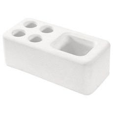 JLIFE 薇薇安 硅藻土 5孔 牙刷架, 白色, 1個