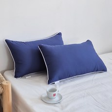 아임리빙 사계절 스윗엣지 통세탁 베개, 네이비, 2개
