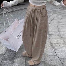 앤드스타일 여성용 파니 루즈스트링 와이드 밴딩 팬츠 263594