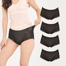 슈라네 여성용 바람난인견 엠보 쿨 레이스 맥시 삼각 팬티 SH1801 4p