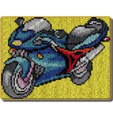 Allode 汽車地墊型 DIY地毯繡套組 中文版 白色印刷網格, 1套, NO 06