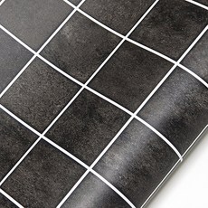 室內裝飾PVC磁磚貼紙 DT410, 石紋黑