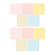 WANNATHIS 調色板網格記事本 3mm 5p + 6mm 5p 套組, 隨機發貨, 1套