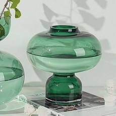 瑪西萬壽菊 綠色波浪 玻璃花瓶, A