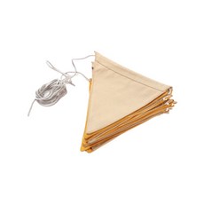 DSK 露營帳篷帆布三角旗幟掛飾 180 x 165 mm, 16個, 混色