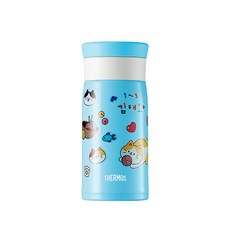 THERMOS 膳魔師 My Design拼色保溫瓶, 淺藍色, 350ml, 1個