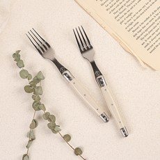 까르투하 앙클라 라귀올 양식 테이블 디너 포크, 아이보리, 2개